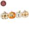 Fall Patchwork Pumpkins Wooden Sitter