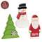 3 Set - Hand Carved Wooden Merry Santa, Snowman, & Tree Sitters