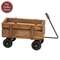 Natural Wooden Wagon With Rusty Metal Handle