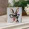 Bunny In Black Specs Block - 5 In Sq., 51749