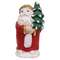 Distressed Cement Retro Santa with Christmas Tree Figure 60527