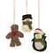 Felt Christmas Ornaments - Set of 3