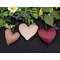 Plush Velvet Heart Ornaments, 3/Set, CW5018