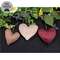 Plush Velvet Heart Ornaments, 3/Set, CW5018