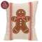 Gingerbread Striped Pillow