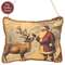 Olde Thyme Santa Feeding Reindeer Hanging Pillow