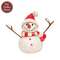 Resin Snowman with Red Hat - 4.5"