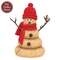 Resin Red Hat & Scarf Melting Snowman - 7"H