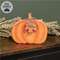 Hand Carved Wooden Give Thanks Pumpkin Sitter