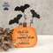 Black Cats Prowl Batty Wooden Pumpkin Sitter