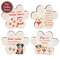 Santa Paws Wooden Pawprint Magnet - 4 Asstd.