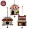 Wooden Dog Village Ornament - 3 Asstd.