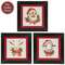 Merry Chickmas Framed Print - 9" sq. - 3 Asstd.