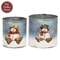 2 Set - Distressed Metal Snowman Cans