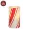 Glittered Candy Cane Timer Pillar - 2.75" x 4.75"