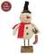 Top Hat Frosty With Stocking on Base - 14"H