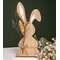 Wood Bunny with Foliage Sitter - 12"H