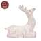 White Distressed Resin Upward-Look Reindeer - 4.5"