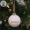 Merry White Ceramic Ornament - 2.75"H
