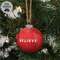 Believe Red Ceramic Ornament - 2.75"H