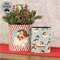 2 Set - Nostalgic Santa Oval Metal Buckets
