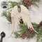 Distressed White Metal Angel Wings - 11.5"H