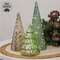 3 Set - Patterened Mercury Glass LED Christmas Trees