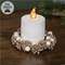 Pearl & Champagne Sparkle Candle Ring - 3"
