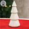 White Glittered Cone Tree - 8.25"H
