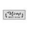 Home Sweet Home White Metal Wall Sign;