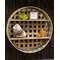 Basket Weave Two-Level Round Wall Shelf - 65113;