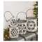 White Vintage Snowflake Buckets - Set of 4 -;