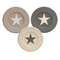 Distressed Star Plates - Farmhouse Colors, 3 asst. - # 34505